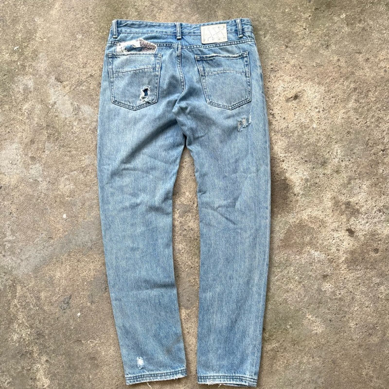 Fendi Fiend Ripped Denim Pants