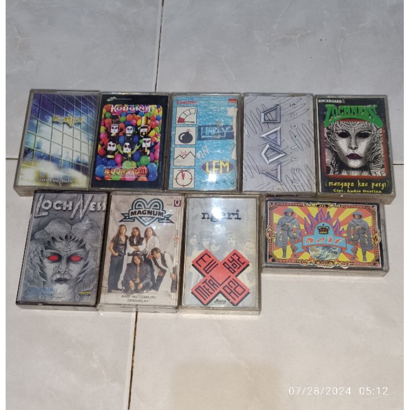 Kaset Pita Indonesia KATJA-Cinta Yang Indah / KUBURAN BAND-Booming / LFM-Waktu / LOAD-Metaload / LOC