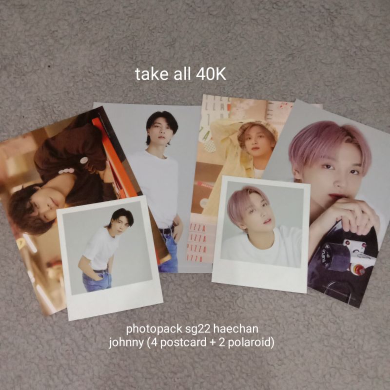 Photopack Season greeting JOHNNY HAECHAN NCT DREAM 127 take all postcard + polaroid