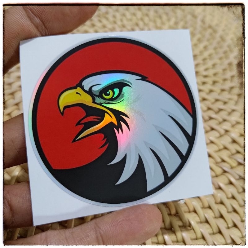 

sticker Garuda, sticker elang helogram
