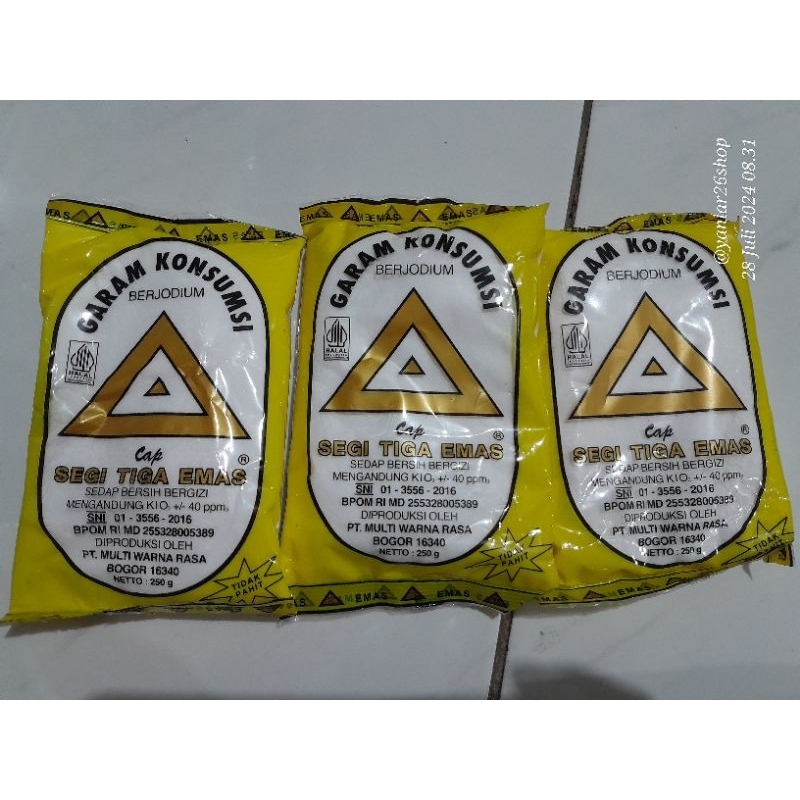 

GARAM KONSUMSI CAP SEGITIGA EMAS 250GR