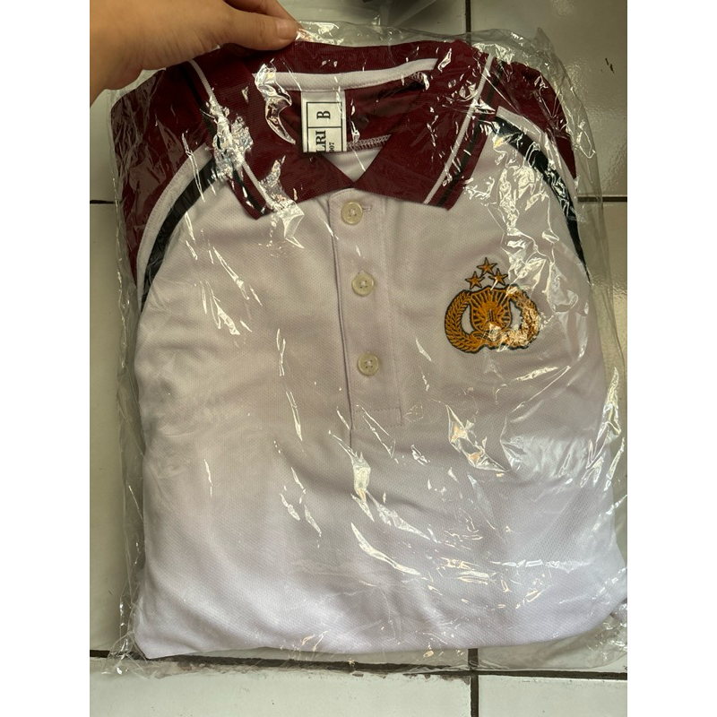 Seragam olahraga POLRI merah size SD / seragam olahraga jatah polri original