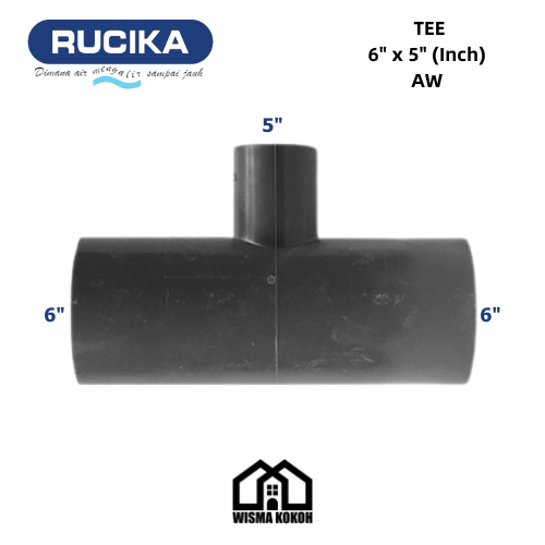 RUCIKA T / TEE PVC 6" x 5" (Inch) AW (Tebal)
