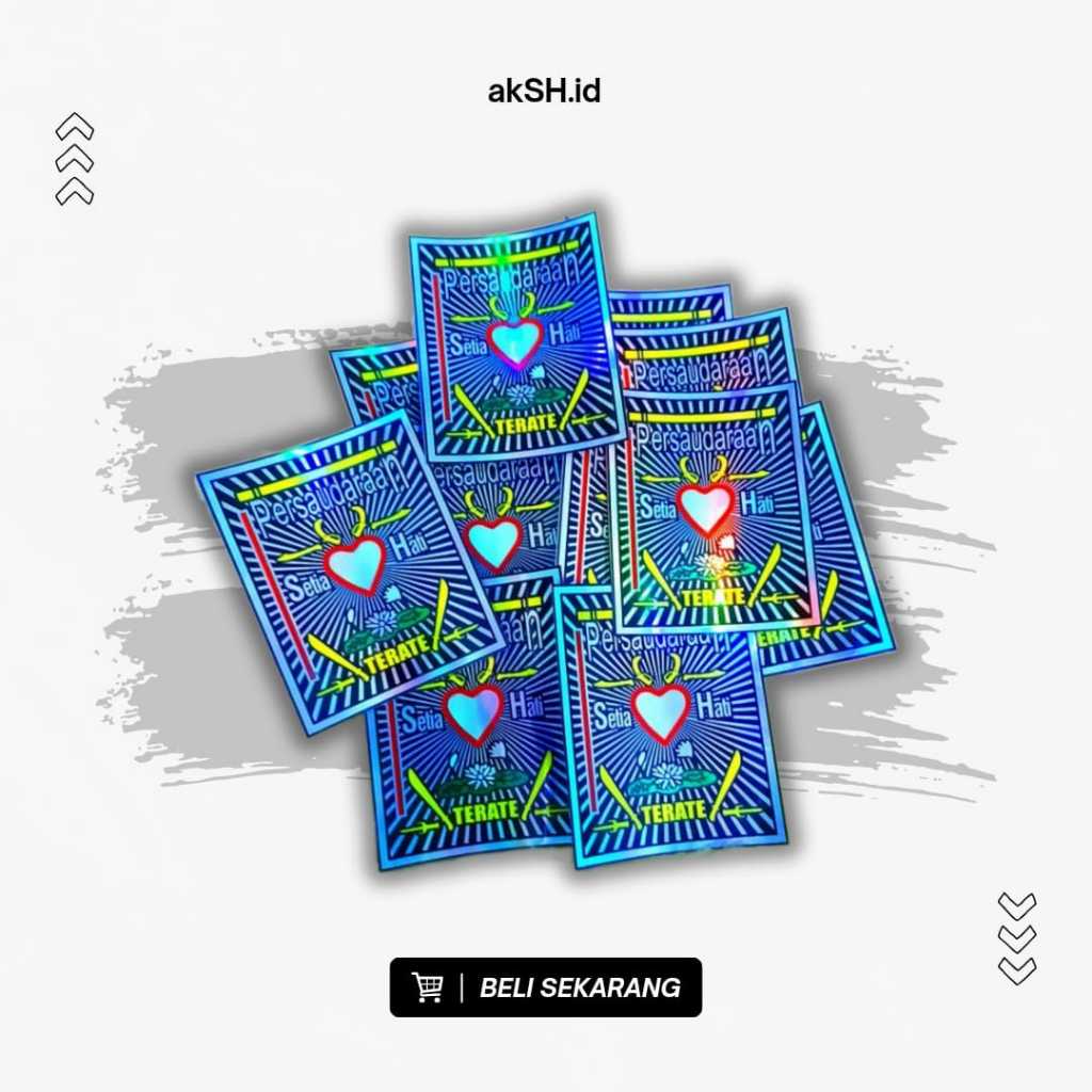 Stiker Lambang PSHT Terate Hologram Reflektif Mengkilap
