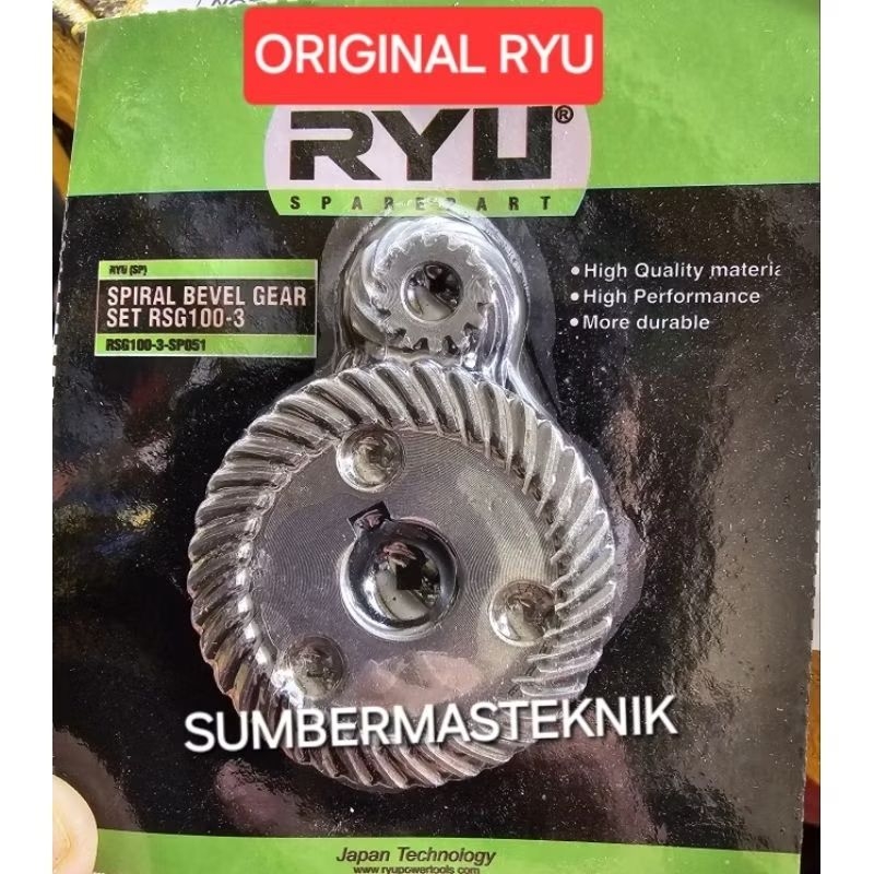 GEAR RYU RSG100-3 GIGI NANAS MESIN GERINDA TANGAN RYU RSG 100-3 HELICAL GEAR RYU RSG100 3 ORIGINAL R