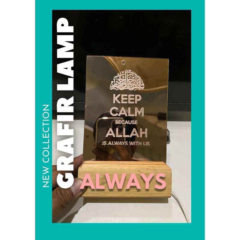 LAMPU HIAS GRAFIR/ AKRILIK ( KEEP CALM)