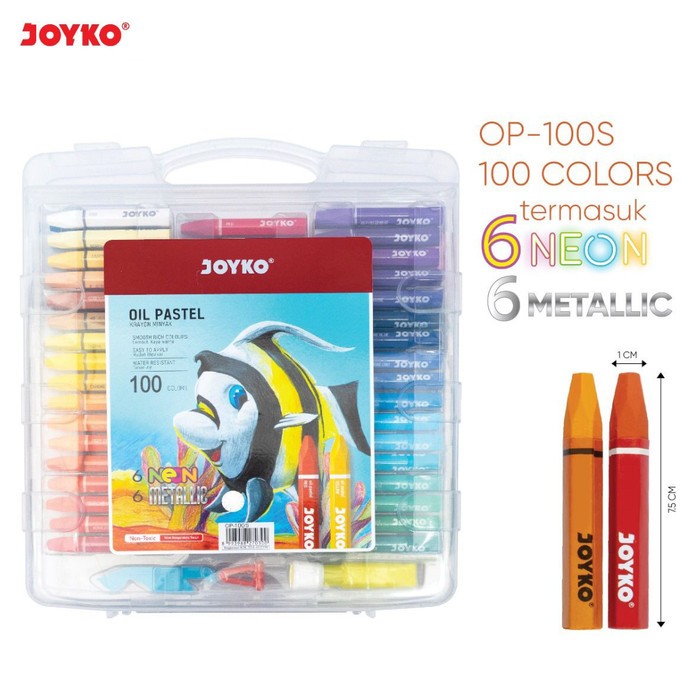 

Crayon Joyko OP-100S Set 100 Warna Oil Pastel Krayon