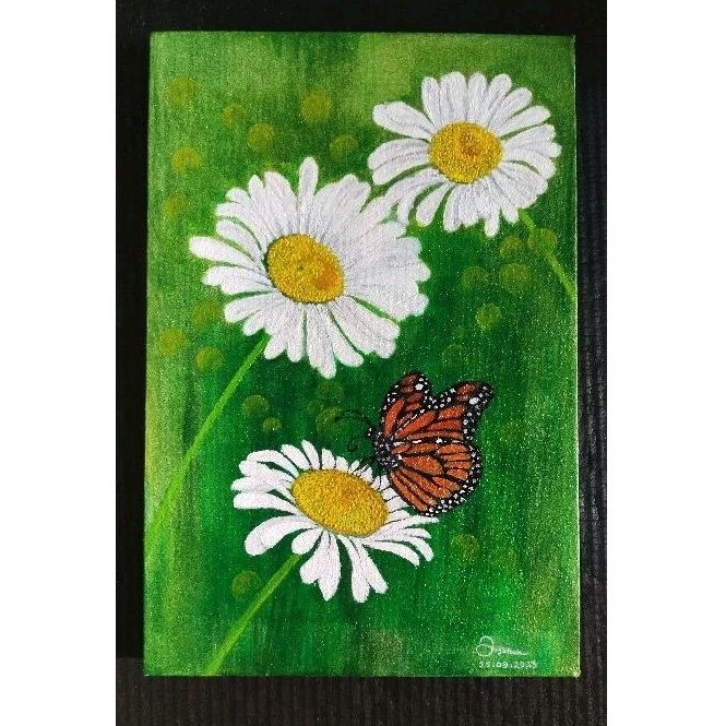 lukisan tangan asli kanvas  bukan print