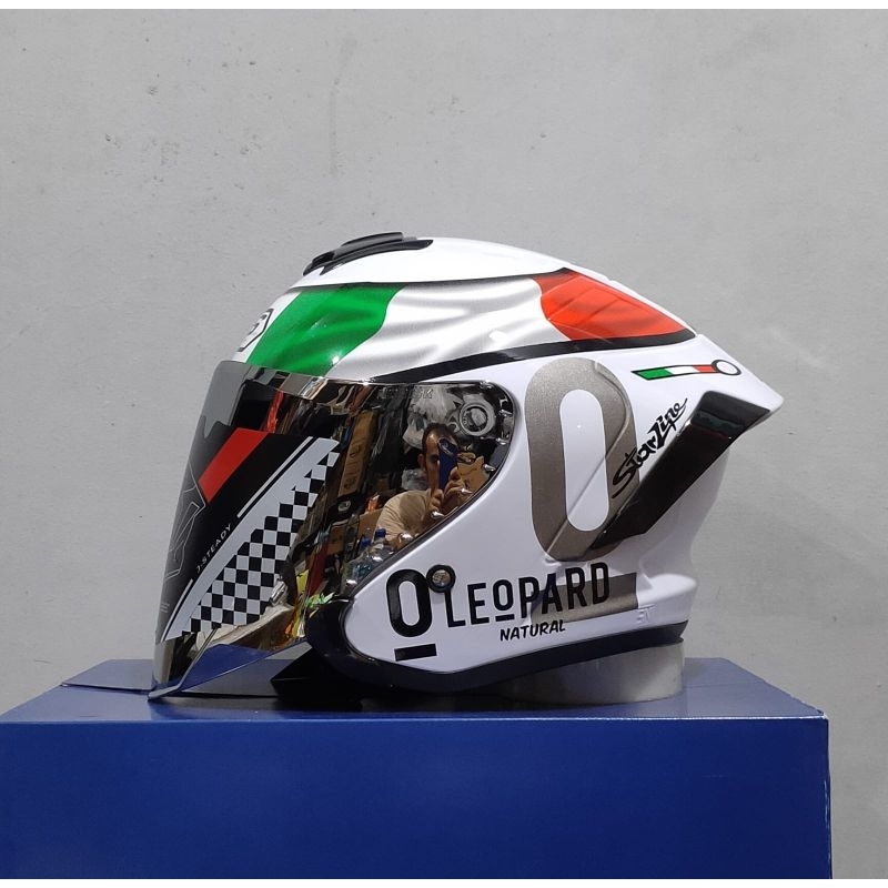 HELM JS LEOPARD FULL GANTENG