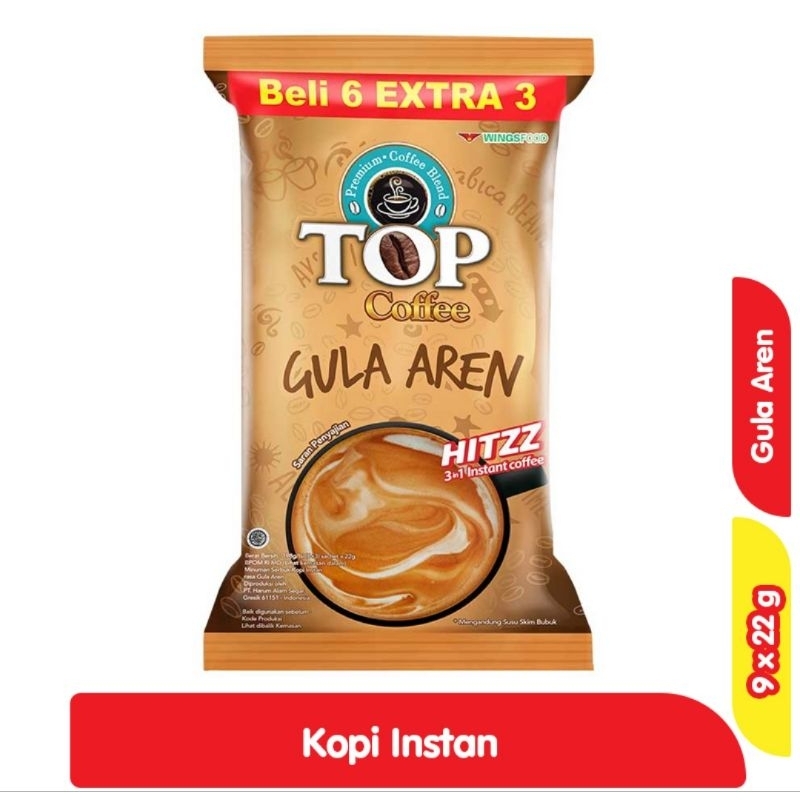 

TOP Coffee Instant Gula Aren isi 6 x 22 gram