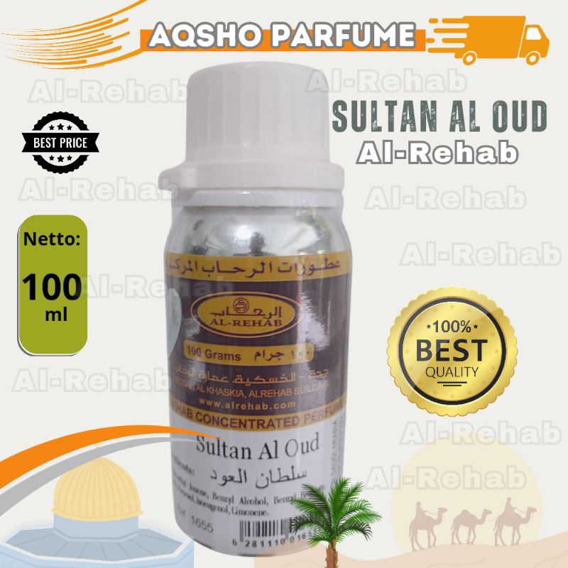 SULTAN AL OUD BY AL REHAB 100ml, Parfum Arab Saudi Segel kaleng, Parfum Import, Bibit Minyak Wangi O