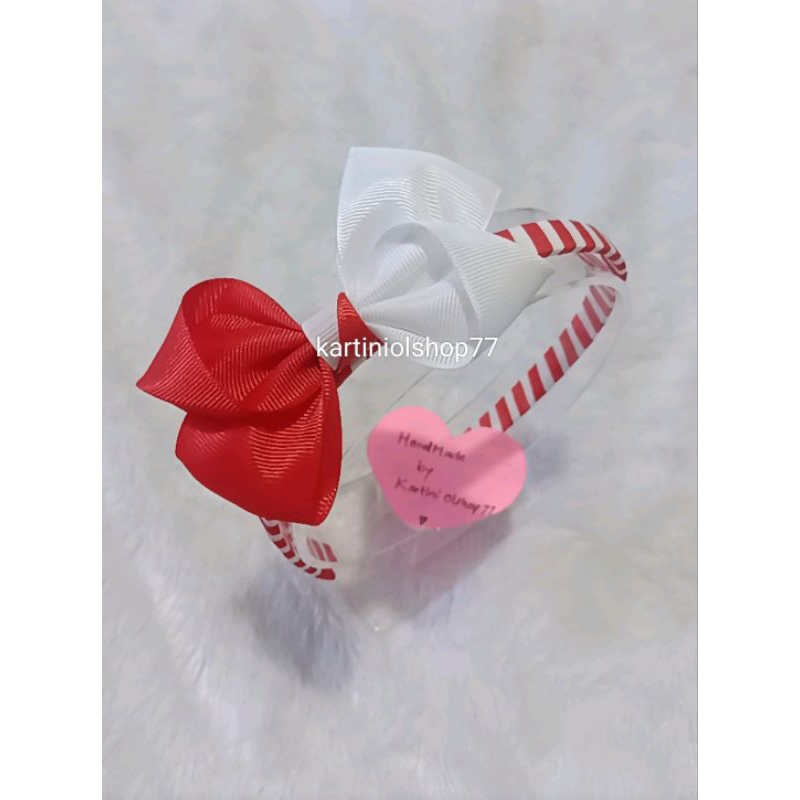 Pita Rambut Merah Putih Headband Baby/Jepit Rambut Anak /Bando Aksesoris Wanita