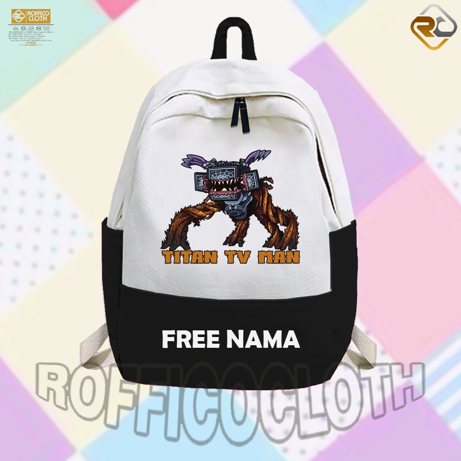 TAS RANSEL ANAK TAS SEKOLAH ANAK KARAKTER Mutant Zombie Titan TV Man Skibidi Toilet Zombie FREE CETA