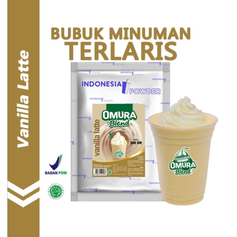 

Bubuk Premium/ Omura Blend Bubuk Minuman Rasa Vanilla Late 500 gr / Indonesia Powder / Bubuk Minuman /Bubuk Minuman Boba