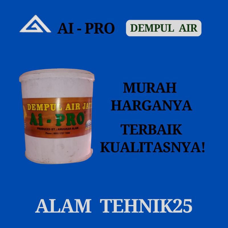 Dempul Kayu or dempul tembok or plamir 4 Kg Ai-PRO Termurah water based Jati Belanda hiu/ wood fille