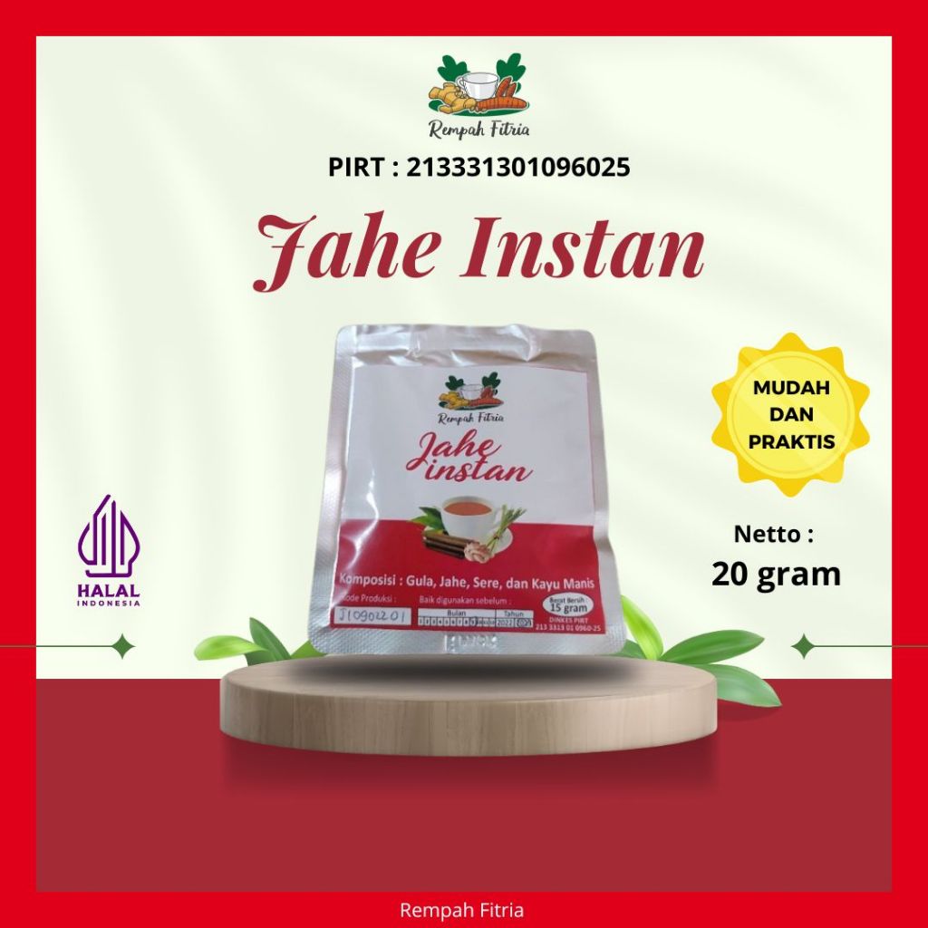 

Wedang Minuman Jamu Jahe Emprit Putih Asli Pedas Instan Bubuk Serbuk Tradisional Rempahfitria 20 gr