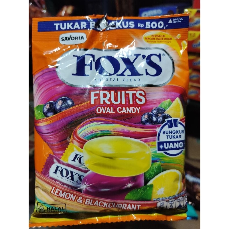 

Permen Fox's Fruits Oval Candy ( 1 Bungkus isi 50 Butir )