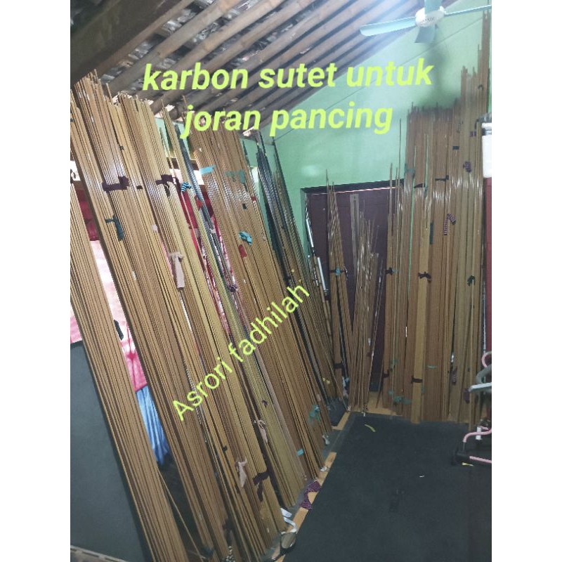 karbon sutet mentah blum serut untuk bahan joran pancing dim 6mm s/d 10mm p.100cm s/d 220cm