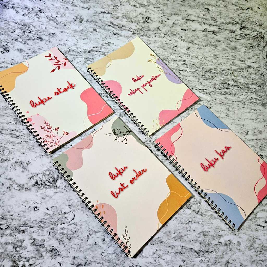 

[Spiral] Paket Buku Online Shop / Paket Buku Olshop /Buku Kas / Buku Pembukuan / Buku Kas Penjualan / Buku Kas Keuangan / Buku List Order / Buku Stock / Buku Rekap Penjualan