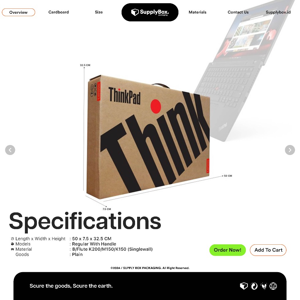 

DUS LAPTOP HANDLE THINKPAD NEW 50 x 7.5 x 32.5 CM | Dus Laptop | Box Laptop