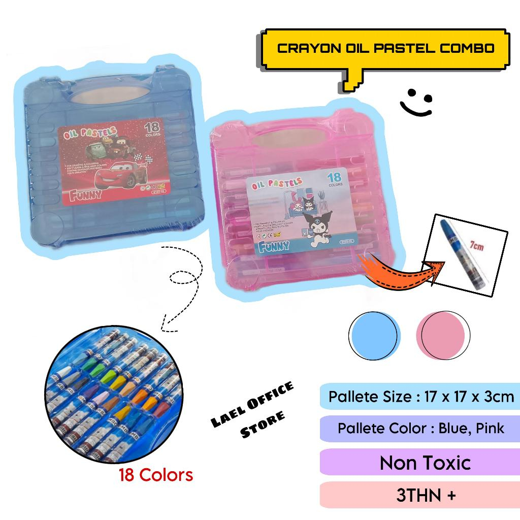 

Crayon Oil Pastel 18 Warna/ Krayon Anak Besar 18 Warna fancy/ Crayon 18 Colours