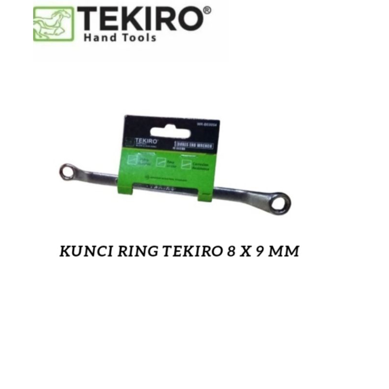 TEKIRO kunci Ring Ring Bengkok 8x9 mm,kunci ring pas 8x9 mm bengkok