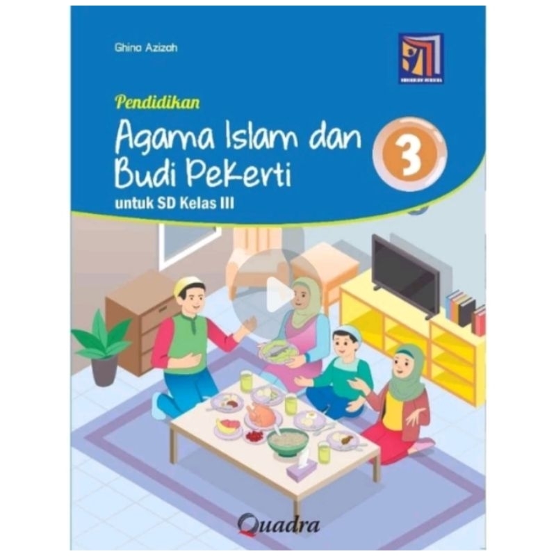 ORI buku teks pendidikan agama Islam kurikulum merdeka untuk kelas 3 penerbit QUADRA