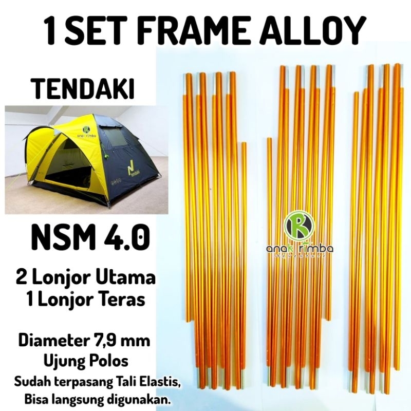 FRAME ALLOY NSM 4 ORIGINAL TENDA DOME GREAT OUTDOOR 7,9 mm, TENDAKI