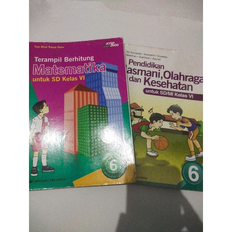 Buku Sekolah ORI BEKAS Terampil Berhitung Matematika / PJOK SD Kelas 6 Erlangga