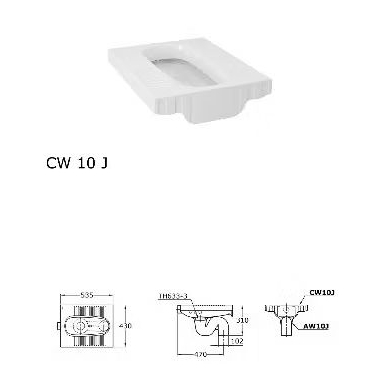 Closet Jongkok Toto CW 10 J/Closet Jongkok Kotak Putih