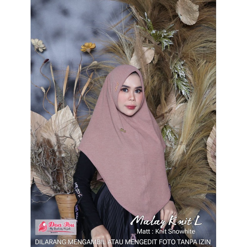 137 Giyanda JILBAB DOA IBU MALAY L KNIT/HIJAB JUMBO DOI Malaysia ORI BY Bunyamin