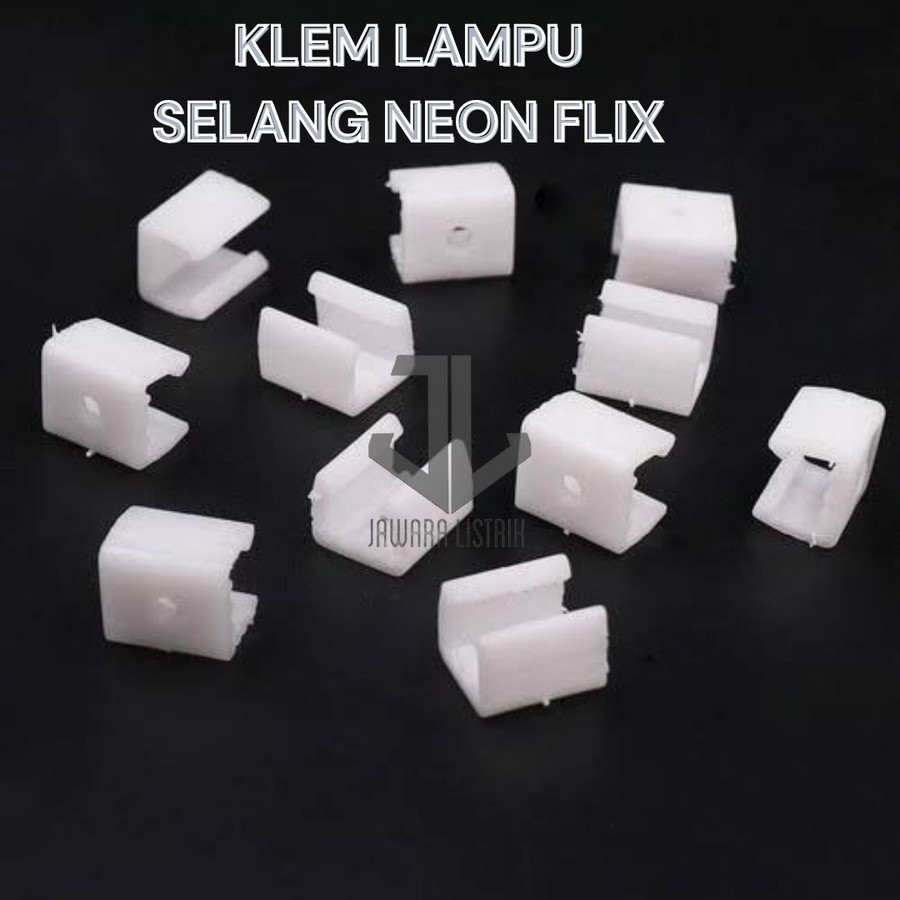 KLEM LAMPU SELANG NEON FLEX BRACKET KLEM PENJEPIT 6X12MM