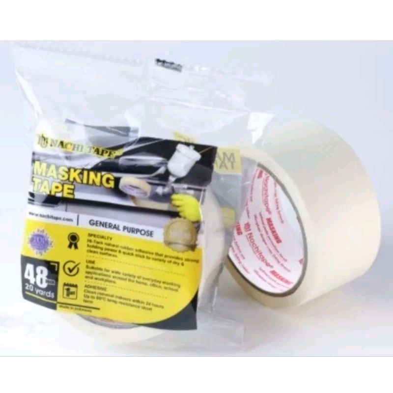 

dus nachi masking tape lakban kertas cream 48mm 2 inch