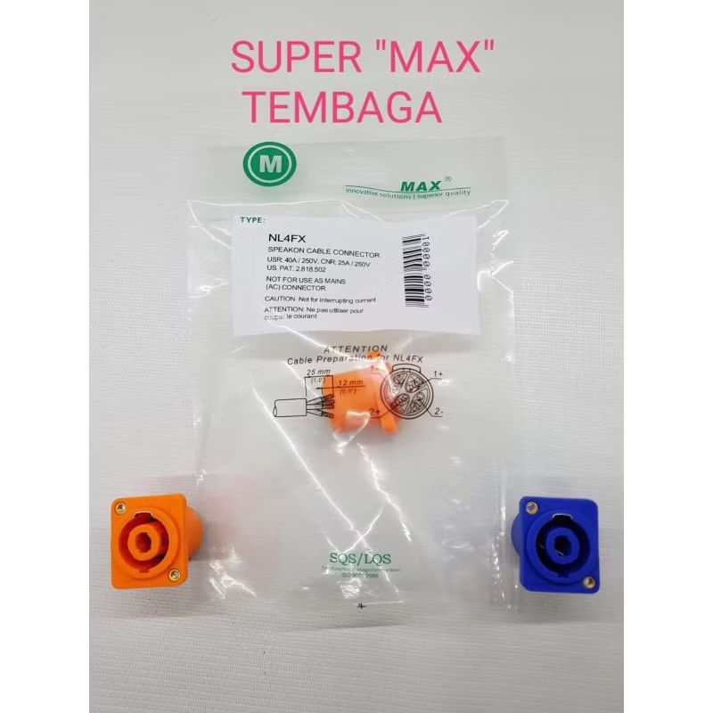 Soket Spikon MAX Spikon speaker Chasis Segi