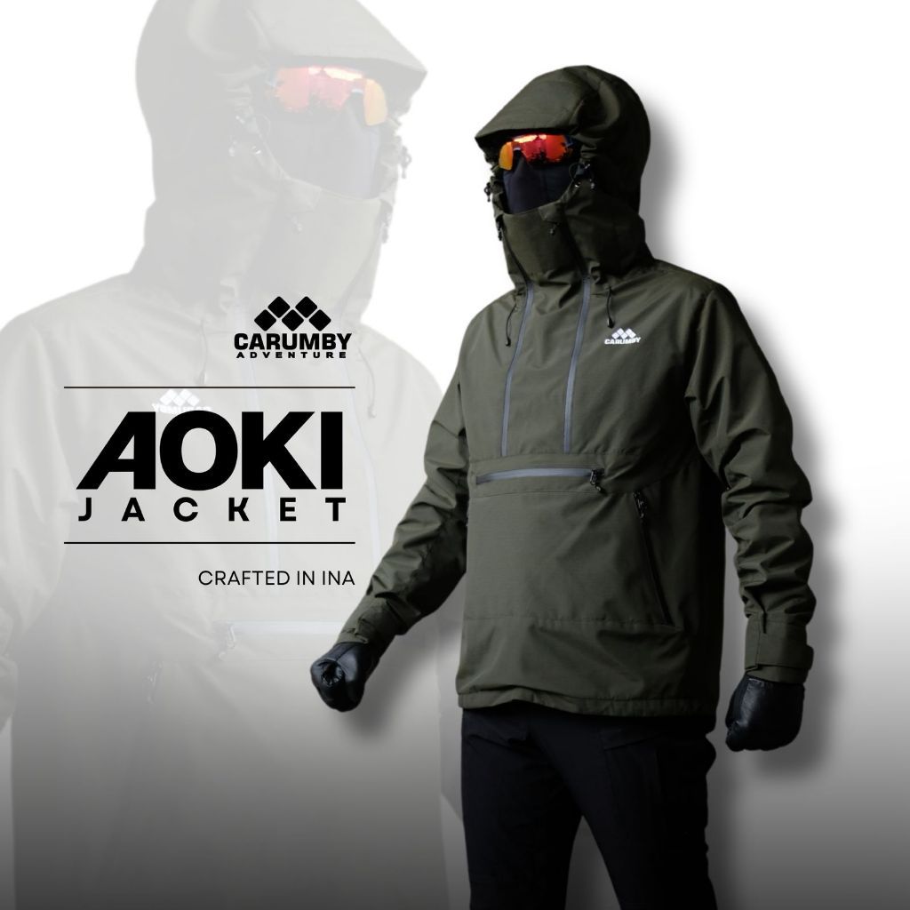 Jaket Gunung Waterproof Carumby Adventure Gorpcore AOKI