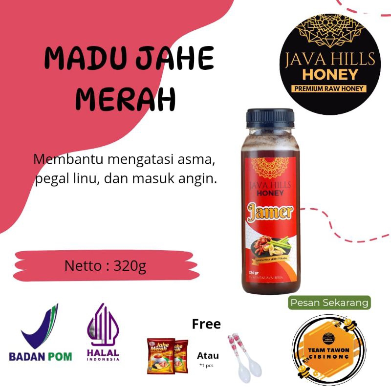 

MADU JAHE MERAH JAVA HILLS HONEY 100% ASLI