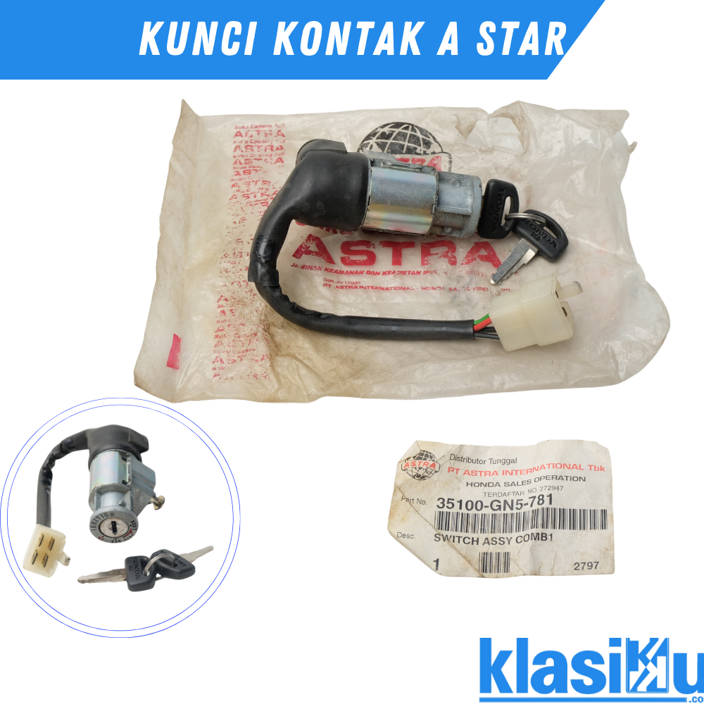 Kunci Kontak Honda Astrea Prima Star Original 35010-GN5-781