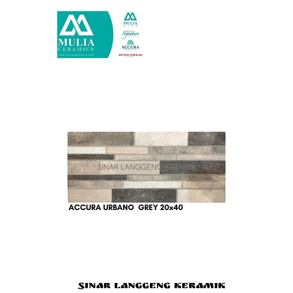 MULIA ACCURA URBANO GREY 20X40