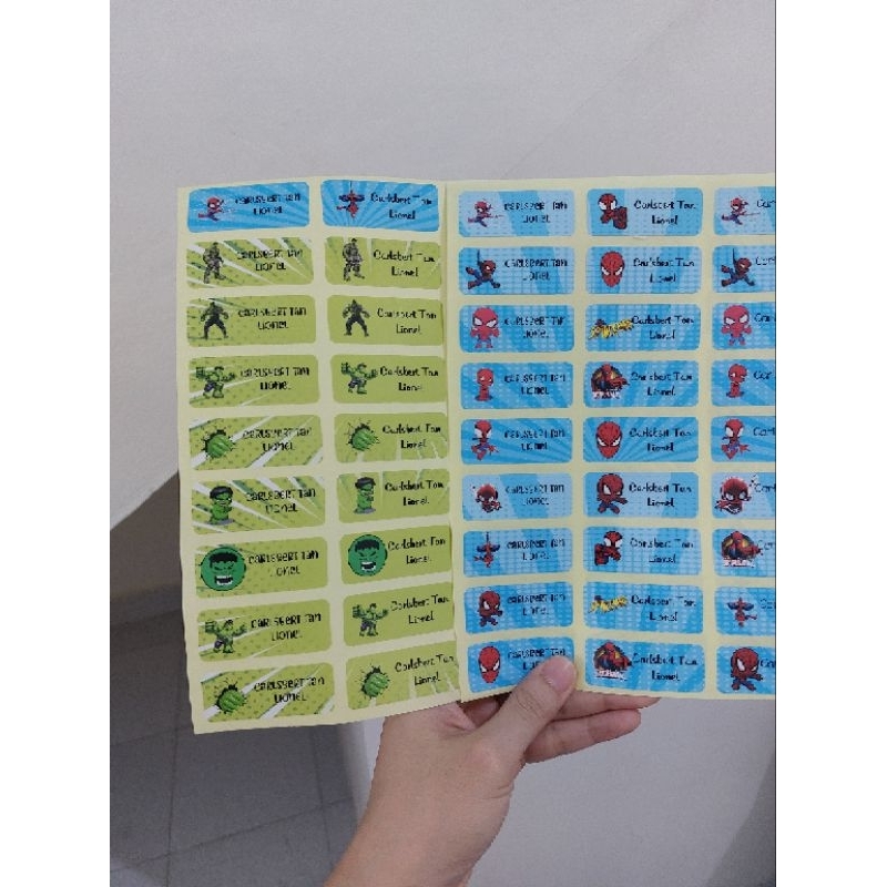 

80pcs STIKER NAMA ANAK / CUSTOM / BOLEH PILIH DESIGN / stiker buku / stiker sampul