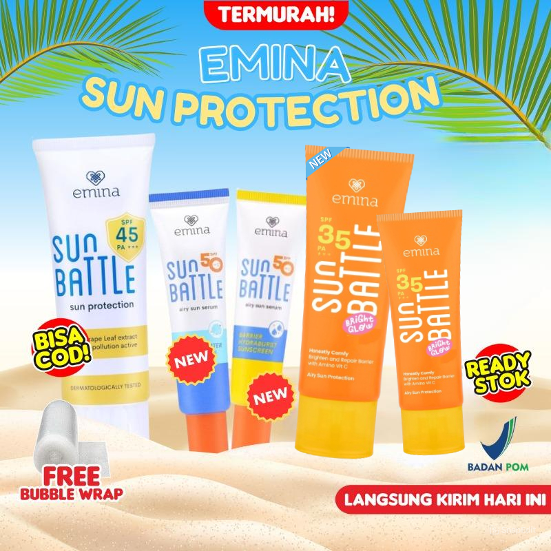 Emina Sunscreen Sun Battle Sun Protection SPF50 SPF45 SPF30