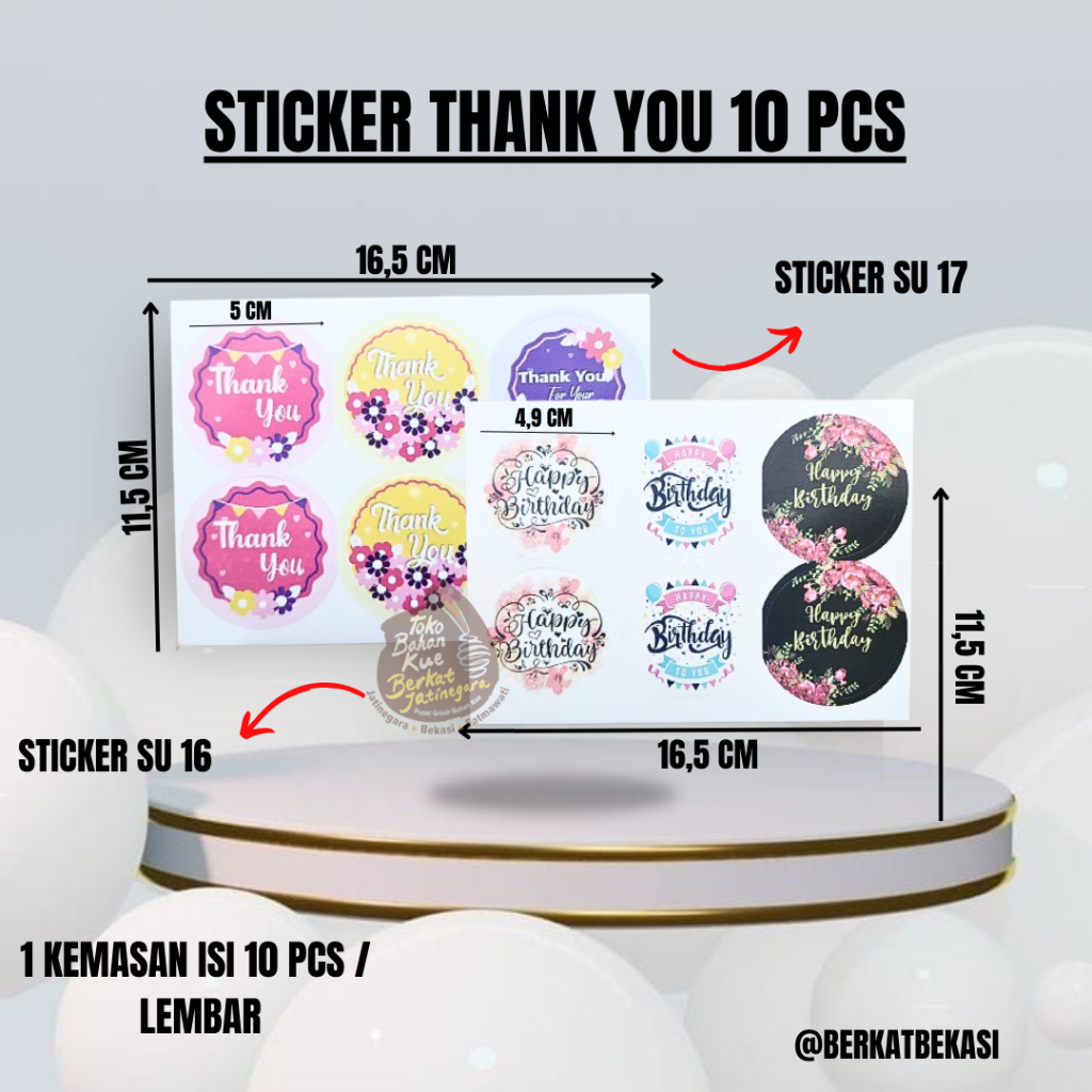 

STICKER BOX THANK YOU SU 17 DAN 16 / STICKER BOX 10 PCS / STICKER DUA THANK YOU