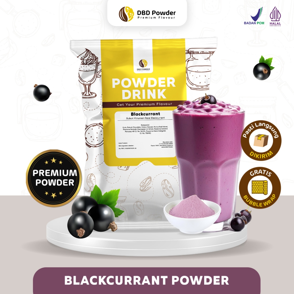 

Bubuk Minuman Blackcurrant - Powder Blackcurrant Milkshake