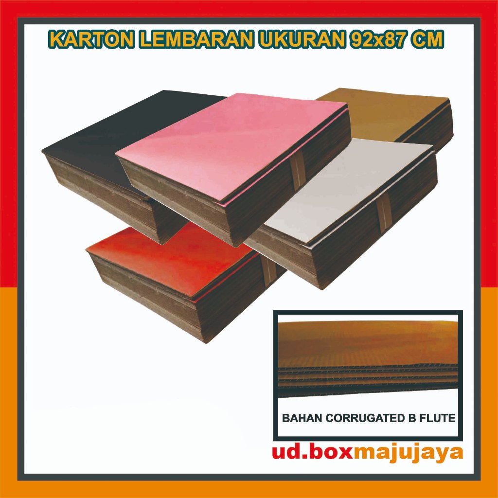 

(PAKET 50 PCS) Karton Lembaran 92X87 Cm dan 92x87 Cm/Custom Ukuran/Karton Polos