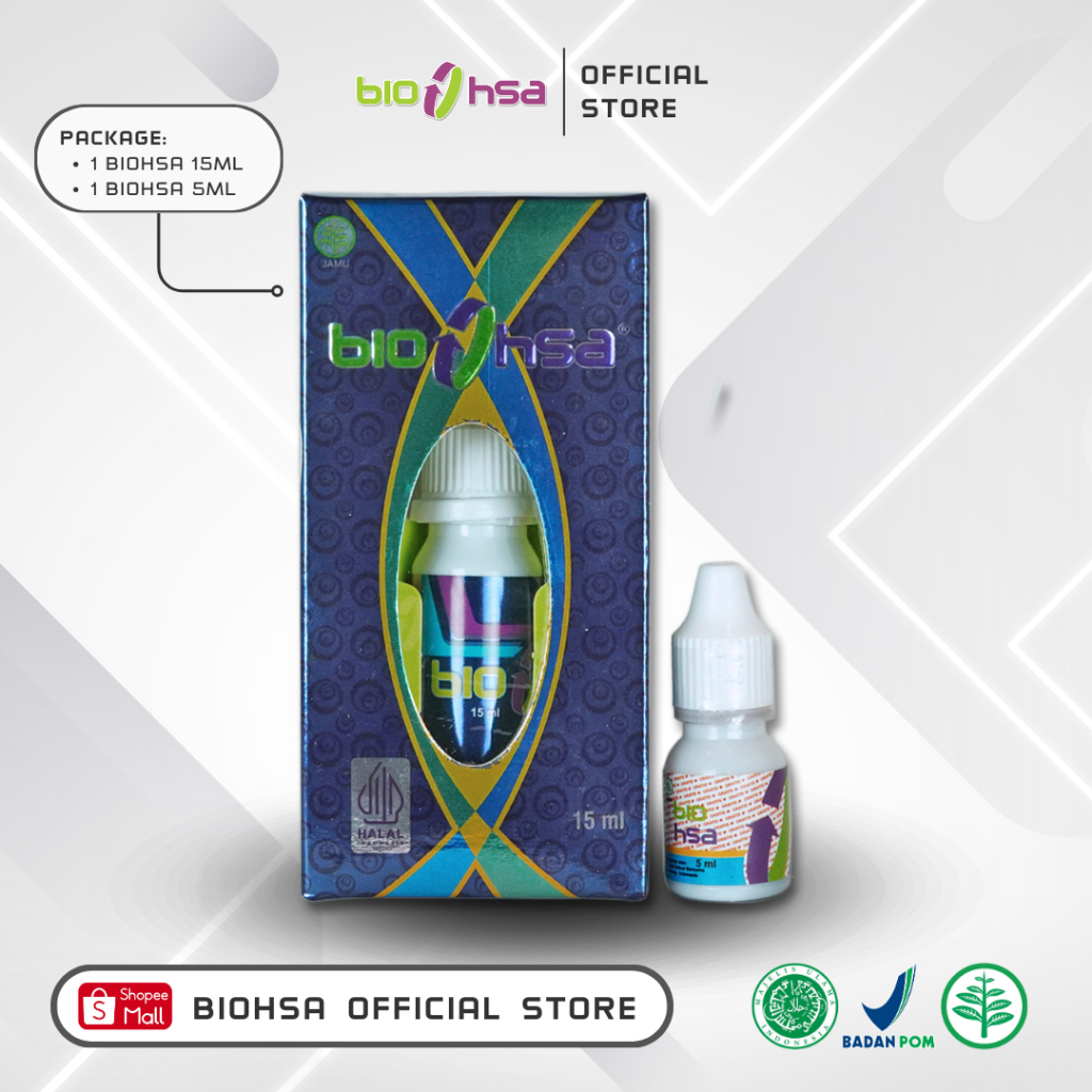 BIO HSA Jamu Tetes Herbal [Paket 1 BioHSA 15ml + 1 Biohsa 5ml]