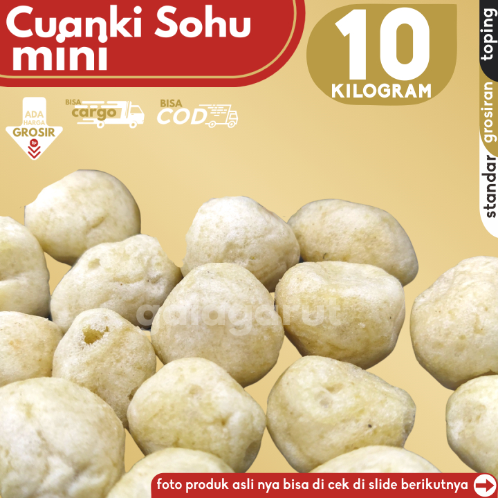 

GROSIR - 10KG Cuanki SOHU MINI (10x1KG) Pelengkap Baso Aci Seblak by GG (Bisa COD/Grosir/Kargo)
