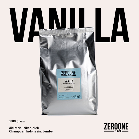 

minuman serbuk rasa vanilla | zeroone flavor