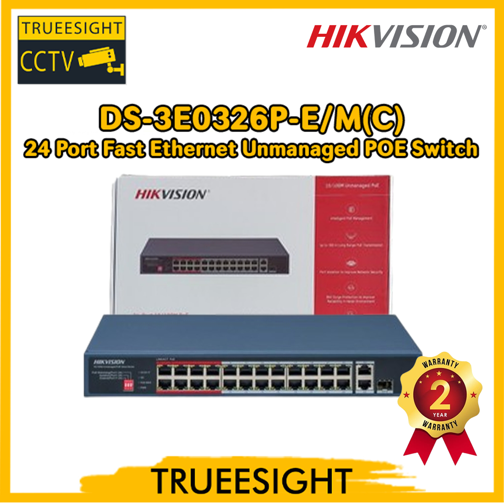 HIKVISION SWITCH HUB POE DS-3E0326P-E/M