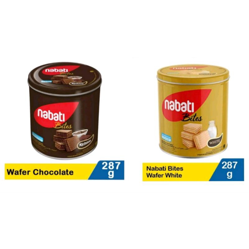 

Nabati Bites Wafer Krim / Cream Kaleng Richoco Coklat Cokelat White Vanilla Susu Vanila 287g / 287 g / 287gr / 287 gr / 287gram / 287 gram