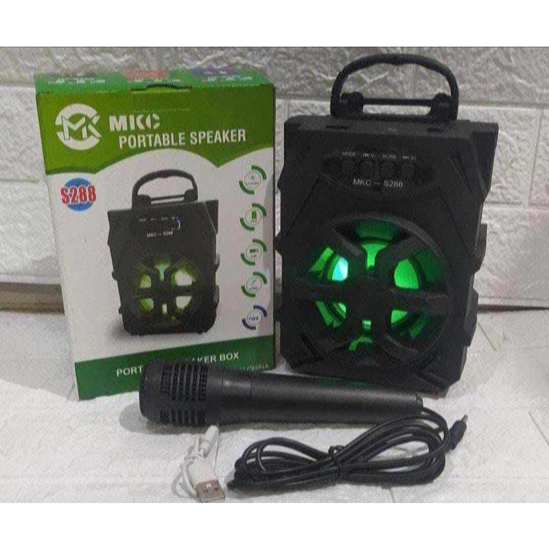 Speaker Bluetooth MKC JBK S288 + Mic Karaoke