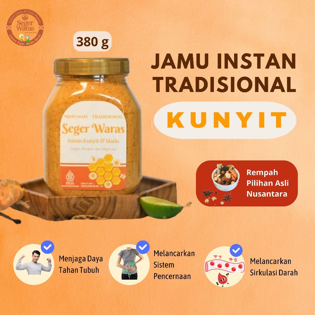 

JAMU HERBAL KUNYIT WEDANG TRADISIONAL REMPAH MADU INSTAN MENJAGA DAYA TAHAN TUBUH, MELANCARKAN SISTEM PENCERNAAN DAN MELANCARKAN SIRKULASI DARAH